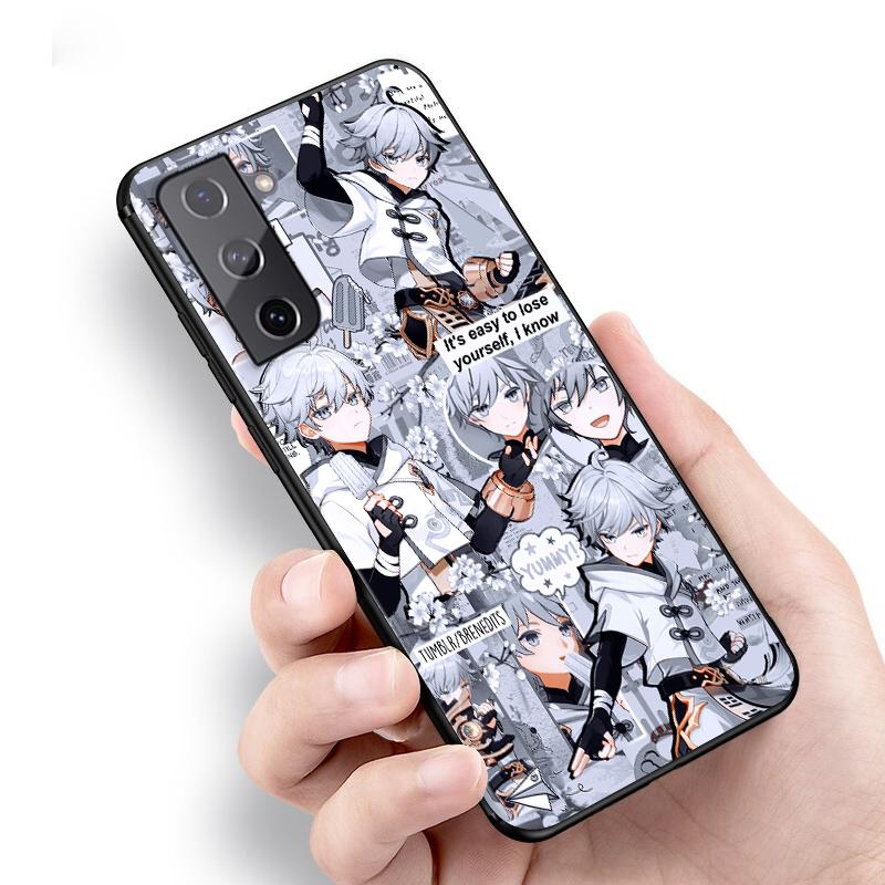 

Genshin Impact для Samsung Galaxy S22 S21 S20 FE Ultra Pro Lite S10 5G S10E S9 S8 S7 S6 Edge Plus черный чехол для телефона Samsung S20