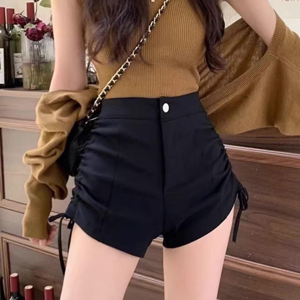 Summer 2025 Women s High-Waisted A-Line Drawstring Lace-Up Shorts XL