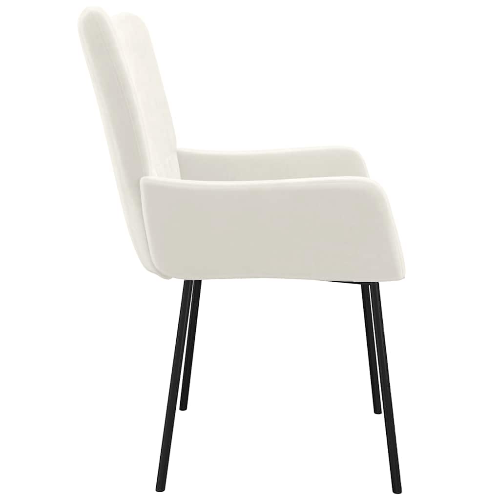 Dining Chairs 2 Pcs Cream Velvet
