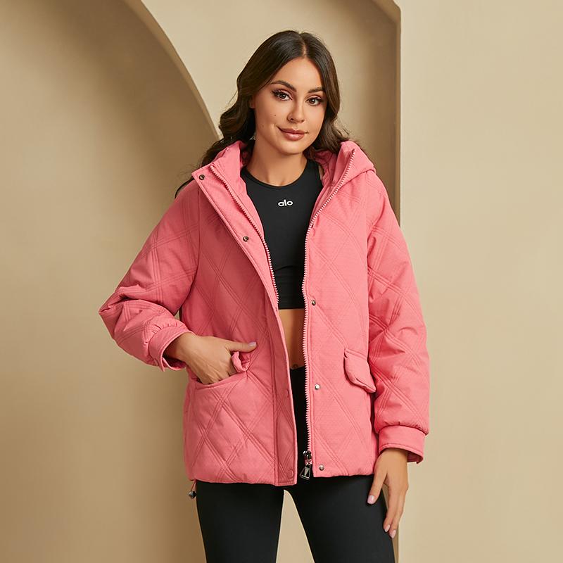 YISHENGSHUI New Spring and Autumn Women's Jacket Simple Medium-length Fashion Unique Splicing Hooded Design Women's Spring Jacket 6611