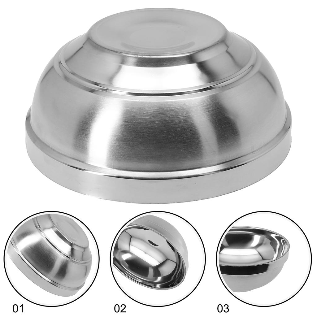 Nerezová mísa Dvouvrstvá zahušťovací mísa pro rodinné kuchyně Venkovní piknikové salátové mísy Hluboké nádobí