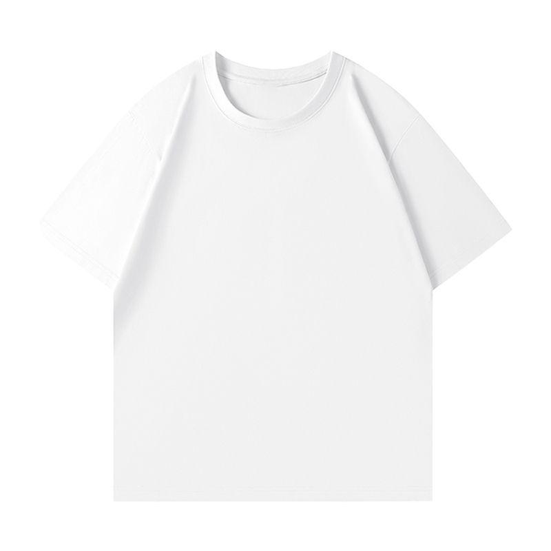 Multi-color Drop Shoulder Loose Fit Cotton T-shirt with Custom Logo M