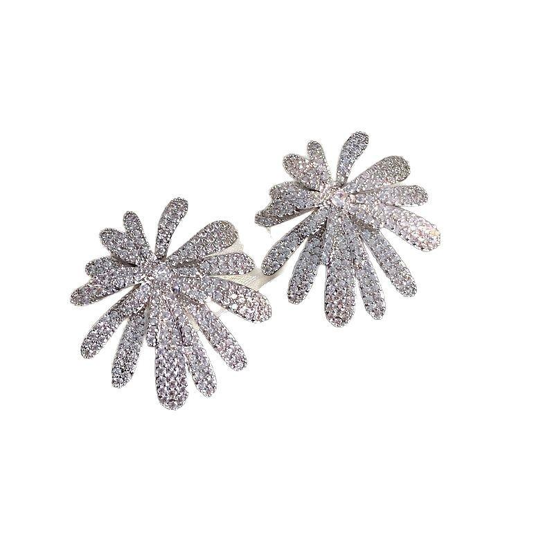 Fireworks Flower Earrings Light Luxury High-end Earrings Niche Exquisite Temperament Cold Wind Earrings