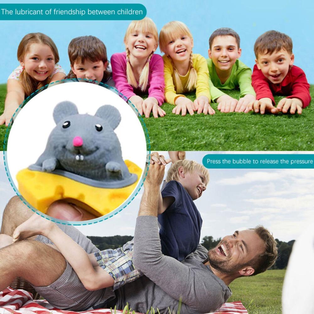 Cute 5cm Cheese Mouse Cup Pinching Joy Vent Parody Squeezed Yellow Squirrel Cup Decompression Stress Relief Toy