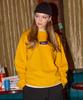 UPPERSTROP [Up9003] Comma Embroidered Graphic Sweatshirt Mustard
