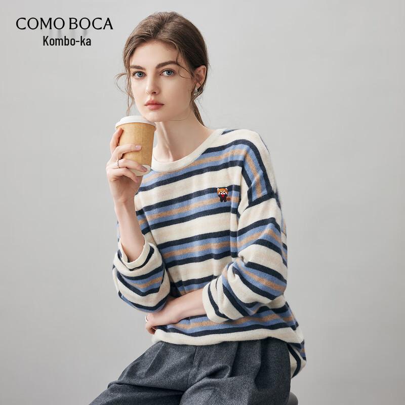Commombocca 2025 Autumn/Winter Colorful Striped Cashmere Sweater