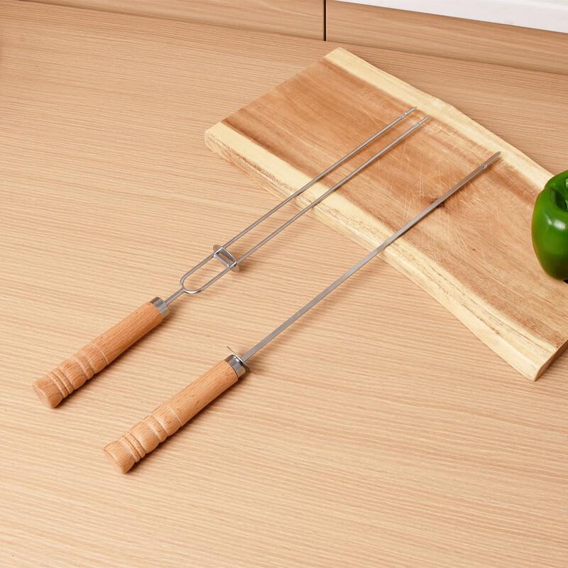 ZISIZ Outdoor BBQ Skewer & Fork Set