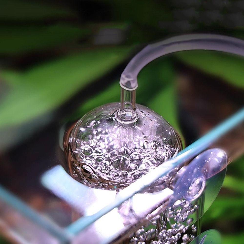Crystal Glass Fish Tank Dissolved Oxygen Device Transparent Anti-Splash Design Fish Tank Oxygen Aerator