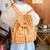 Schultasche Japanisch und Koreanisch neu hochwertig frisch kariert Zugbeutel Rucksack Student leicht Outdoor Reise Rucksack mit großer Kapazität