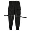 Men's Spring and Fall Multi-Pocket Work Pants Fashion Casual Hip Hop Drawstring Pants