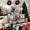 Christmas Scene Pillows Santa Snowman Deer Cottage Polyester pillowcase, sofa decorative cushion cov Headboard Pillow
