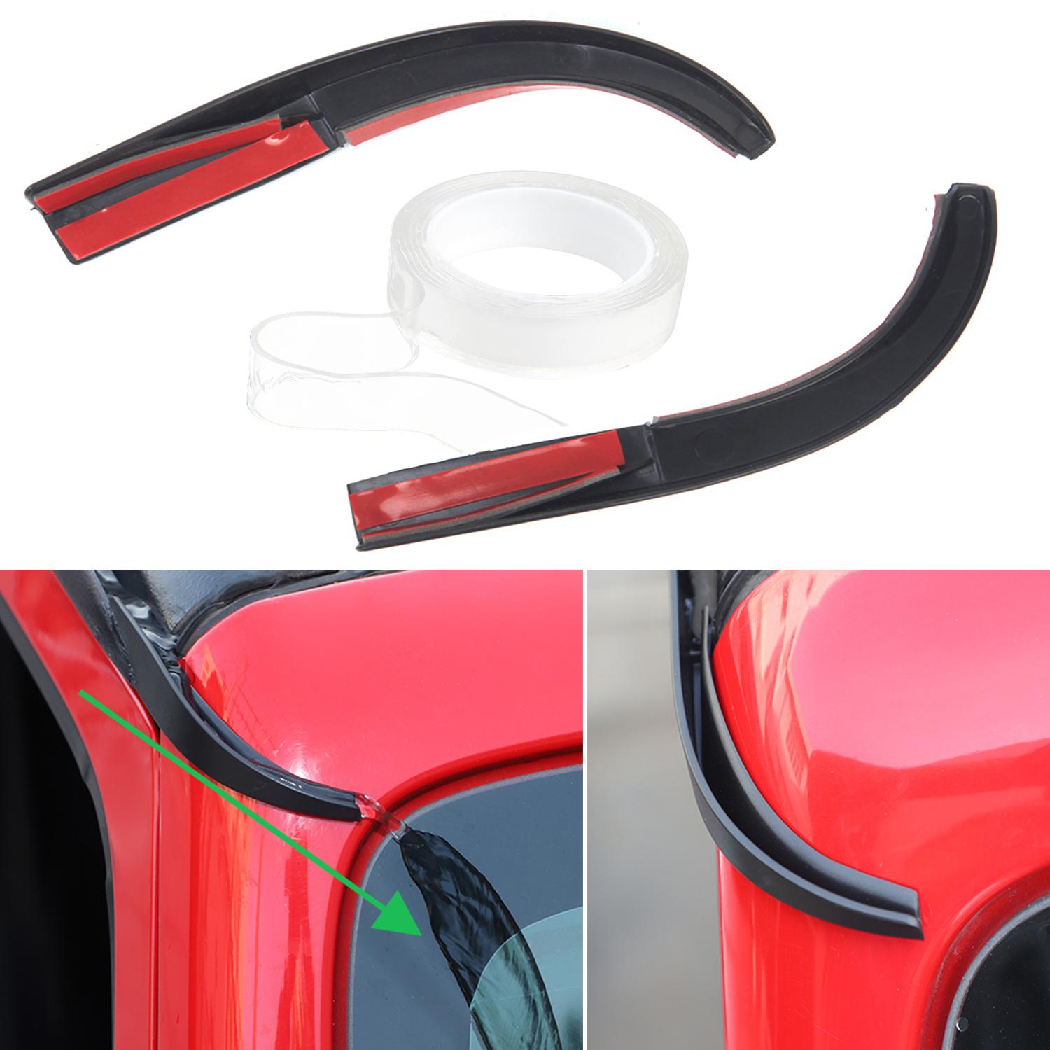 

Удлинители дождевого желоба на крышу, канал для отвода дождевой воды для Jeep Wrangler JK 2007-2017, 2/4 двери, автомобиль чёрный