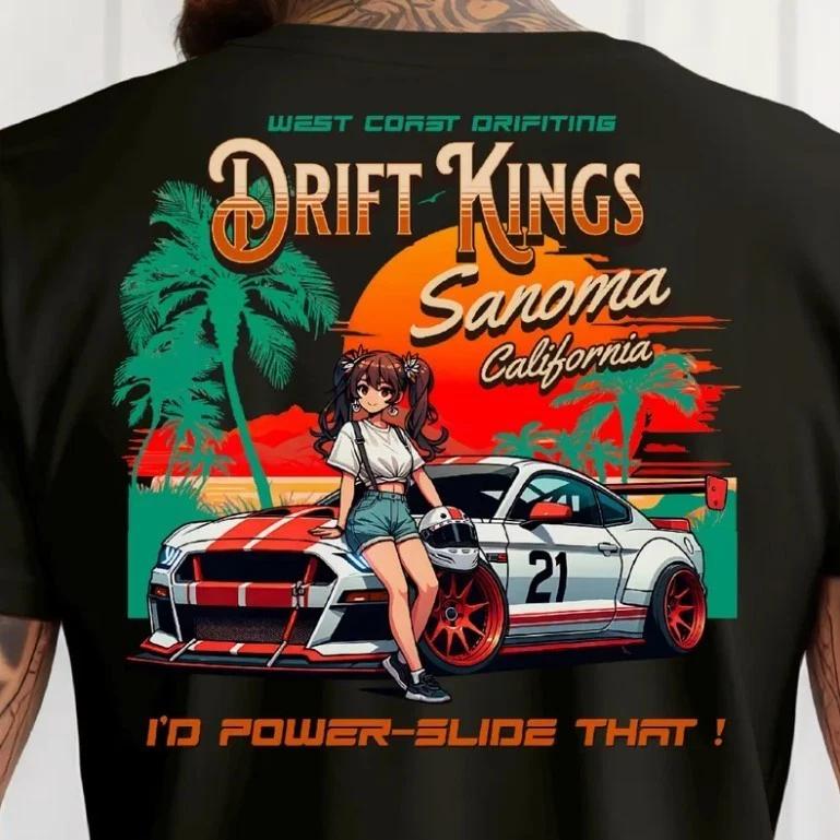 Футболка JDM Mustang Drift Racing: Аниме Девушка Гонщица S
