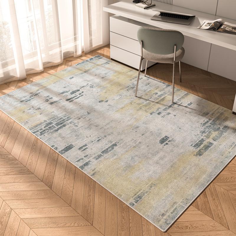 Minimalist Luxury Gray Loop-pile Carpet Living Room Sofa Bedroom Floor Mats Non-Slip Rug Perfect for Home Decoration
