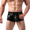 Męskie seksowne bokserki gładka sztuczna skóra zapinana na guziki U wypukła niska talia elastyczna miękka oddychająca impreza klub nocny kalesony bielizna męska