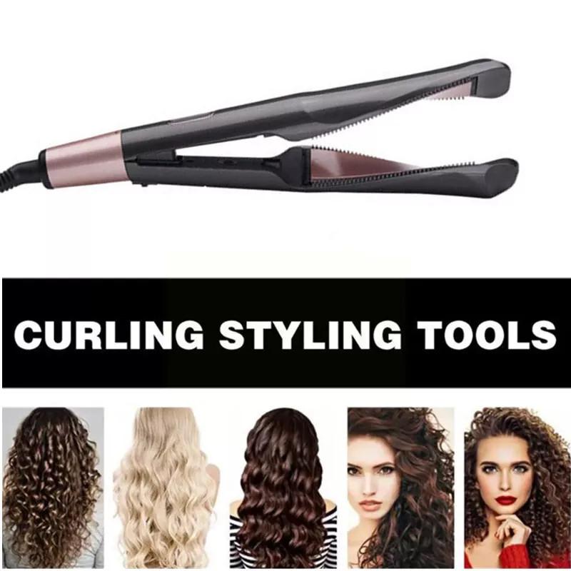 In 2 1 Electric Professional Heat Hair Straightener Curler Curl Tool Styling
