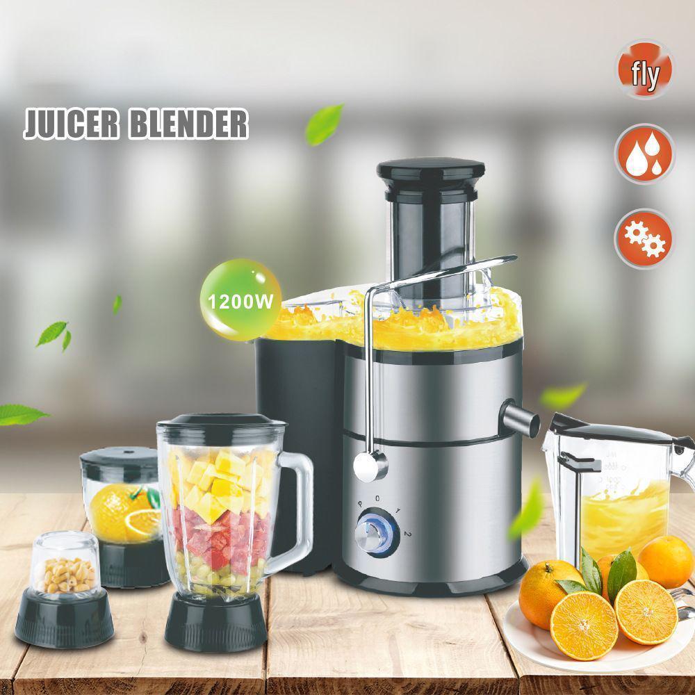 4-in-1 Multifunctional Juicer & Grinder: European Standard, Pulp-Free Food Processor