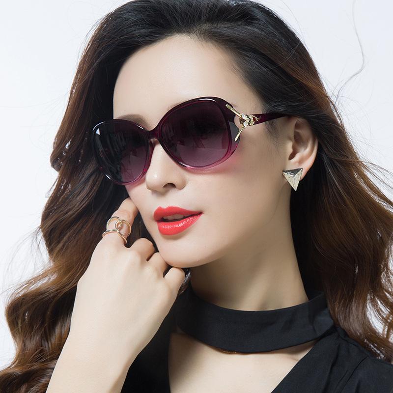 

Polarized Sunglasses Women s New High End Sense Of Anti Ultraviolet Elegant Eyes Big Frame Sunglasses One Size чорний
