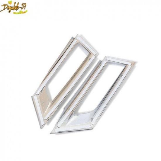 2pcs Set Front Fog Lamp Bumper Light Cover Chrome For Nissan Kicks 2017-