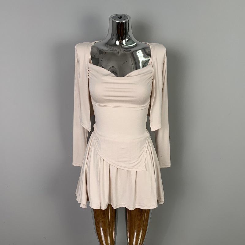 Korean Dongdaemun Slimming Sexy Style Camisole Cardigan & Skirt Set