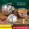 Faust 304 Stainless Steel Double-Wall Insulated Bowl