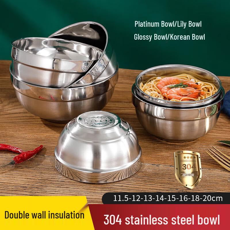 Faust 304 Stainless Steel Double-Wall Insulated Bowl