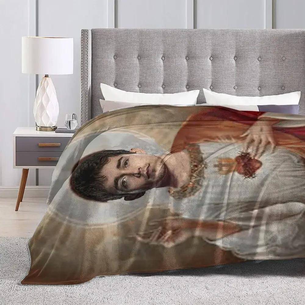 San Charles Leclerc Blanket Soft Warm Flannel Throw Blanket Plush for Bed Living Room Picnic Travel Home Couch