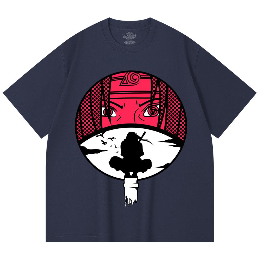 230 Gsm 100% Cotton Naruto V8 Itachi Print Unisex Heavy Cotton T Shirt