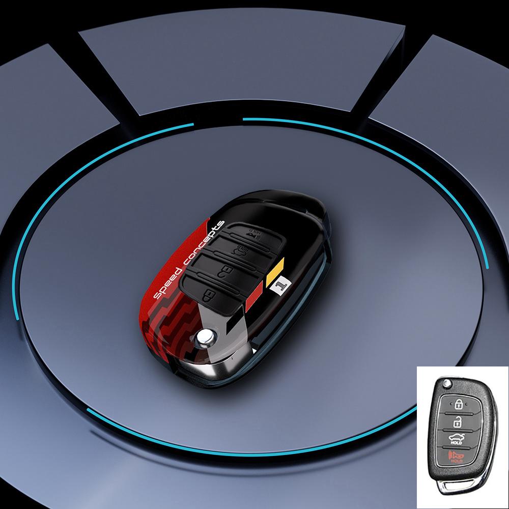 Graffiti Auto Key Fob Cover Fit For Hyundai Elantra Verna Solaris 2005 2006 2007 2008 2009 2010 2012 2011 2013 2014