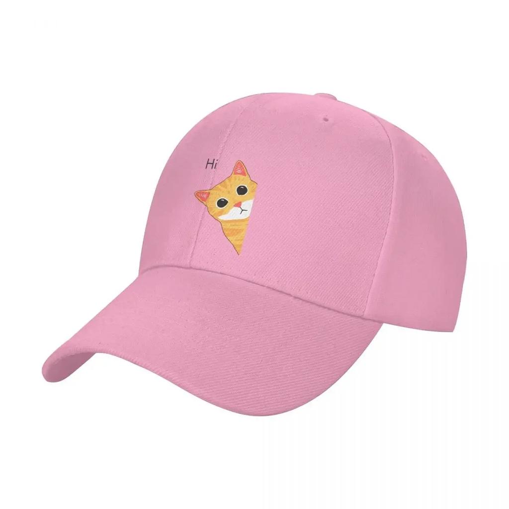 Cat Peeking Orange Baseball Cap Luxury Man Hat Male Hat Mens Caps Womens