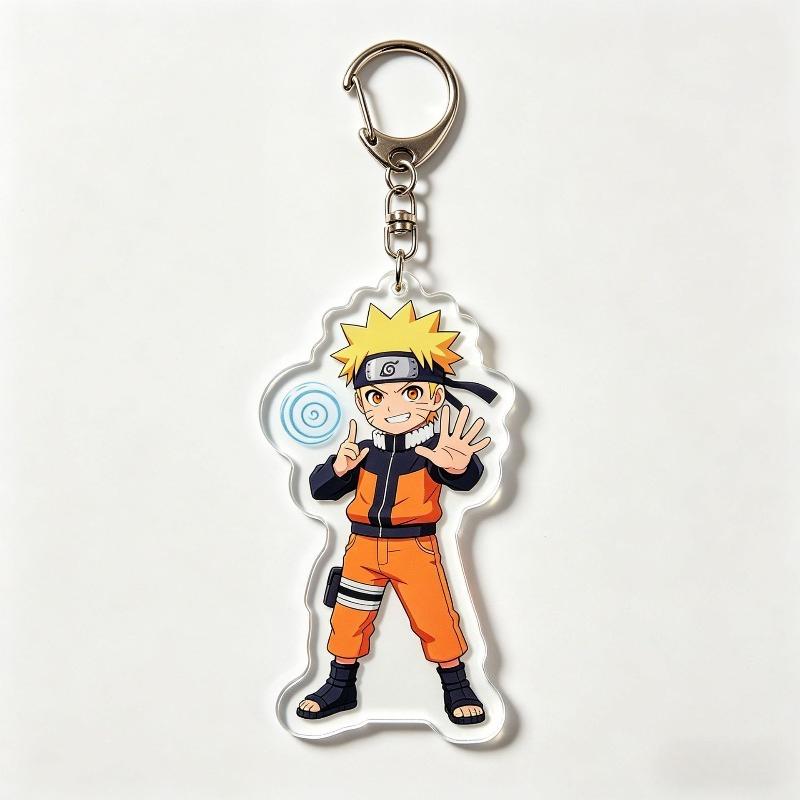 Cute Cartoon Ninja Acrylic Keychain Kawaii Anime Style Single Character Pendant Transparent Charm Bag Car Hanging Adult Fan Gift