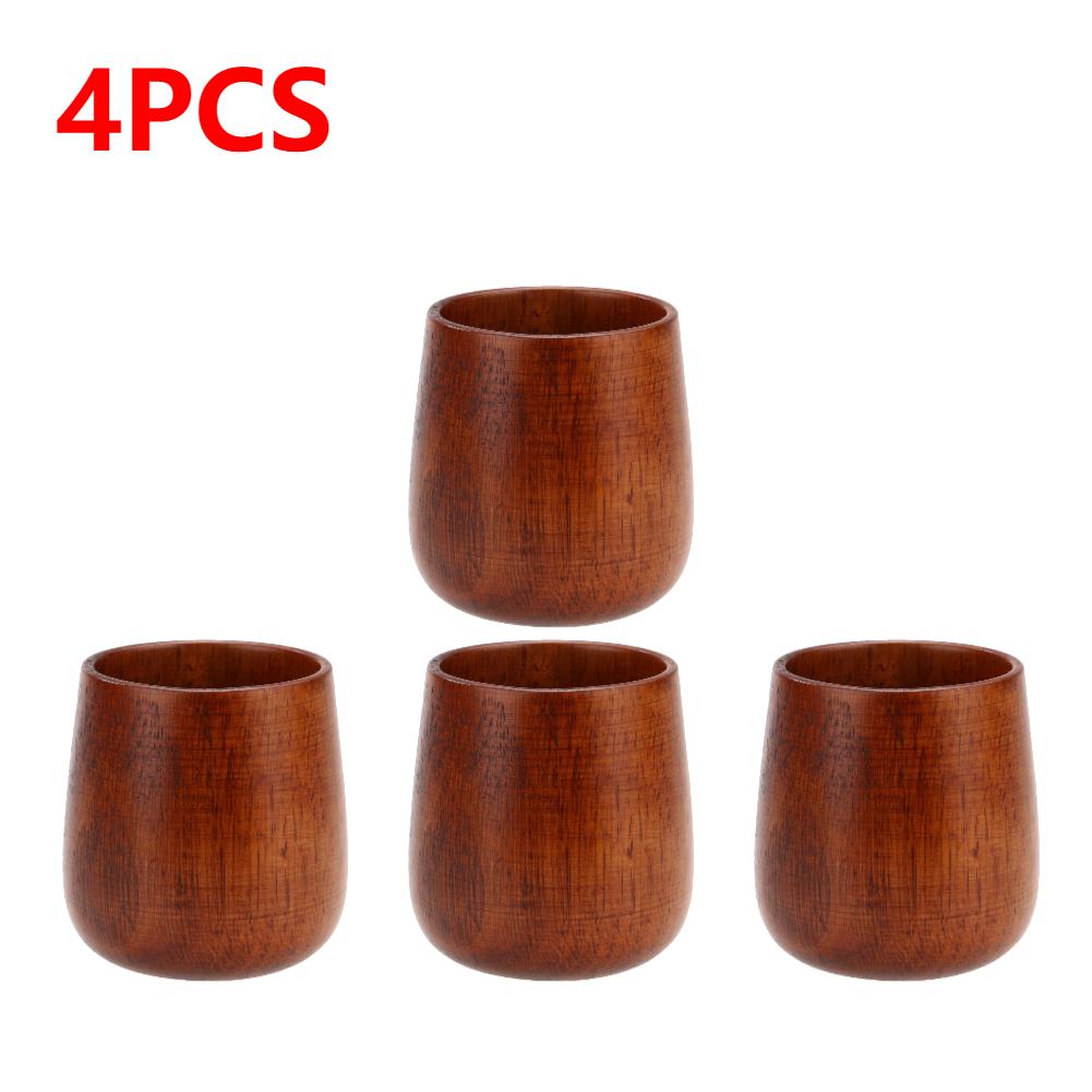 1-10PCS Coffee Cup Handmade Natural Jujube Wooden Cup Household Vintage Creative Eco-friendly Primitive Drinkware Accessories