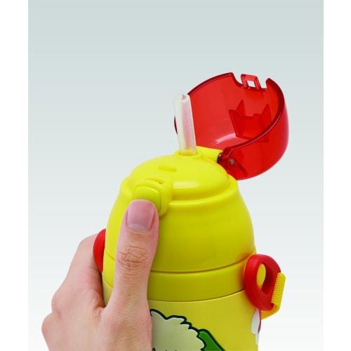 Skater Stainless Steel Children's Water Bottle, 380ml, with Straw, 3D Peek-a-Boo Design, SSPV4, Stainless Steel Straw