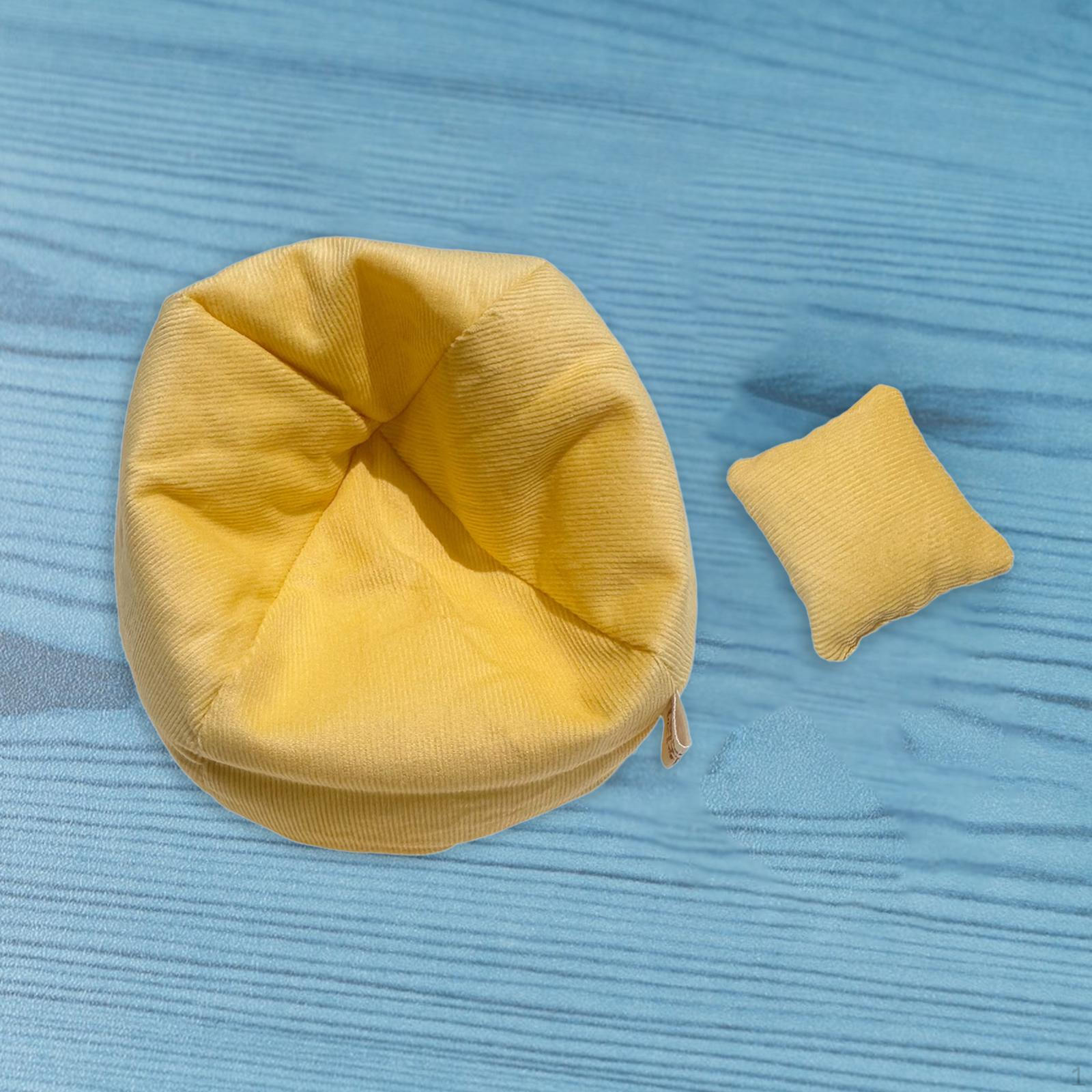 

Уютный набор мини-диванов с подушкой для декора кукольного домика 17 см Yellow