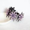 Double-Layer Rhinestone Flower Hair Clip & Hair Tie: Elegant Bun Styling Accessory