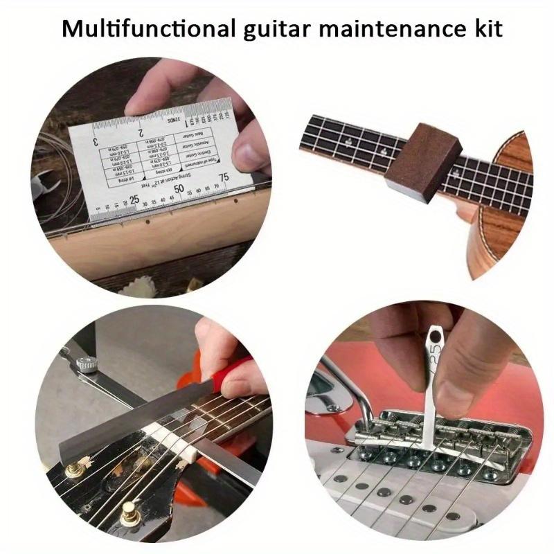 25pcs Guitar Repairing Tools Kit Setup Kit with Carry Bag Perfect Gift for Music or String Instrument Enthusiast