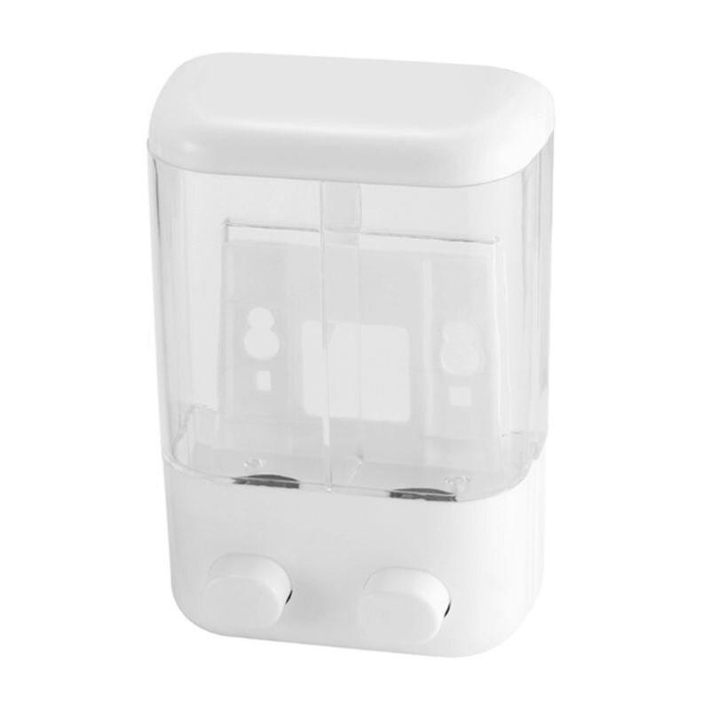 

1000ml wall soap dispenser double soap dispenser shampoo dispenser transparent liquid conditioner container | Liquid soap dispensers