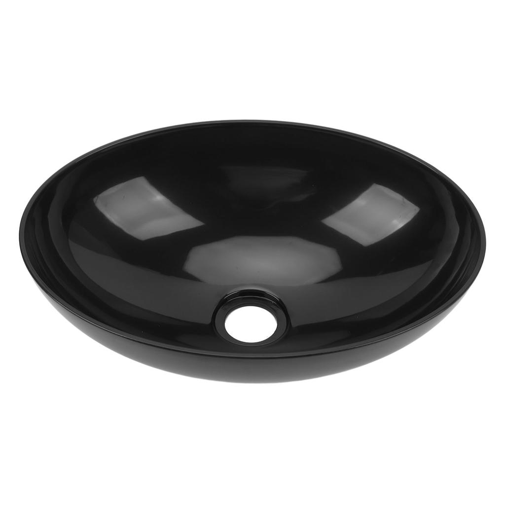 RV Oval Sink 15.72x11.37x5.59in Acrylic Kitchen Hand Wash Bowl Sink with 50mm Drain Outlet for Boat Yacht Motorhome
