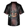 Herren Kurzarm Kasack mit Halloween-Print Arbeitsuniform