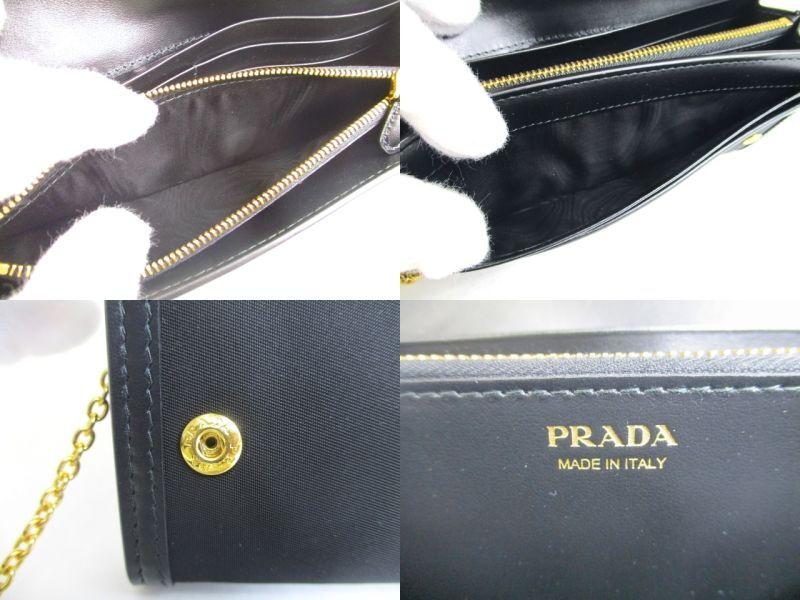 Authentic PRADA Black Nylon and Leather Bifold Long Wallet Purse #a122  Refurbished