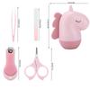 Nail Clippers Kit Cartoon Shape Stainless Steel Baby Nail Trimmer with Tweezers Nail File Storage Box for Baby Nail Care