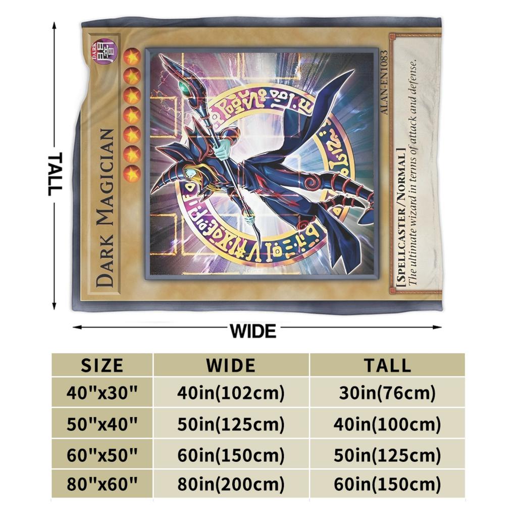 Yu Gi Oh Card Dark Magician Blanket Cover Flannel  Ultra-Soft Throw Blankets for Airplane Travel Bed Rug