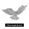 Eagle Brooch Powerful Animal Style Fashion Accessories Anti-Light Pin Trendy Acrylic Men's Style with Rhinestones Embellishment