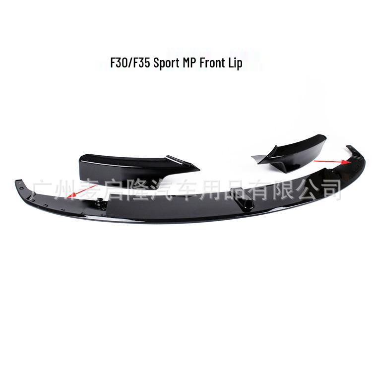 3 Series F30/F35 Sport Dual Exhaust Modification: Matte Black, Gloss Black, Carbon Fiber Rear & Front Lip.