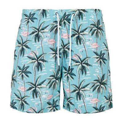 Urban Classics Mens Tropical Birds All-Over Print Swim Shorts