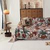 Fresh Floral Linen Sofa Throw Blanket Cover American Country Vintage One Piece All Season