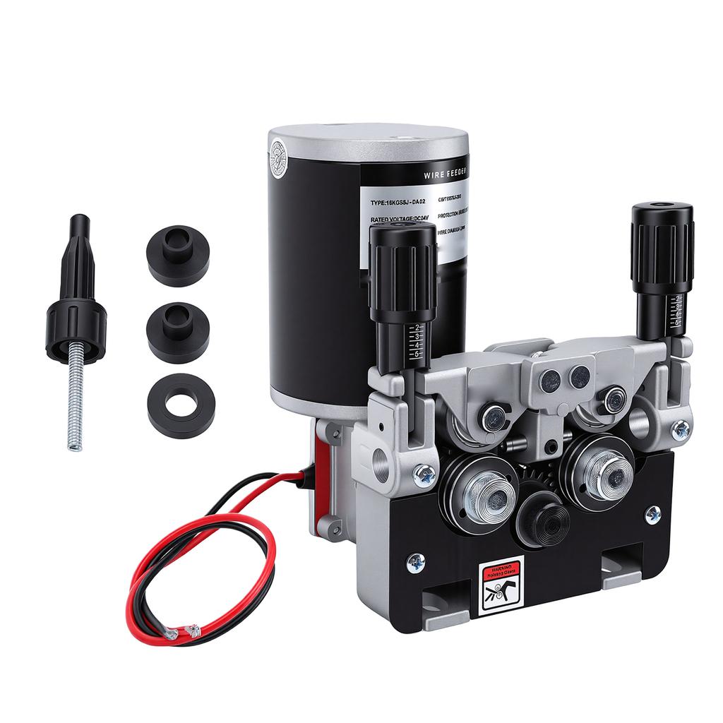4-Rollen-Drahtvorschubmotor 15 kg MIG MAG Schweißgerät Drahtvorschub 70W 2 18m/min Geschwindigkeit Linke Seitenmontage 30x10x12mm Rollen für 0,8