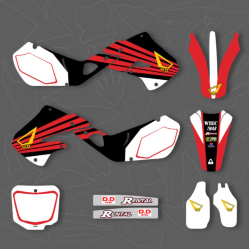 DSMTECH Motorcycle Graphics Fairing Decals Stickers Kits Customize For Honda 98-99 CR125 CR 125 97-99 CR250 CR 250 002