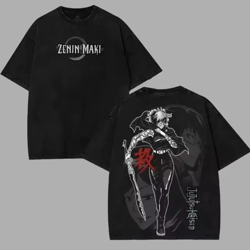 Jujutsu Kaisen Geto Suguru Printed Tshirt Mens and Womens Washed Tshirt High Quality Vintage Cotton Tshirt YK Tops