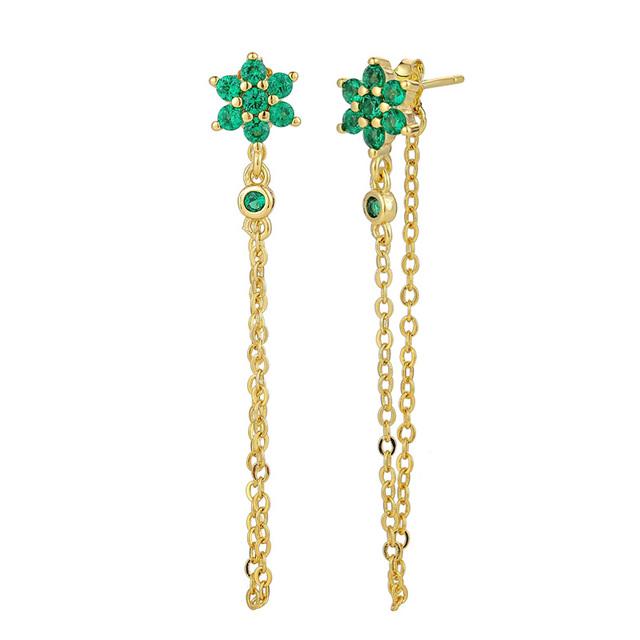 

ANENJERY красочные циркониевые длинные серьги с кисточками или женские висячие серьги, ювелирные изделия для свадебной вечеринки